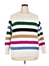 Lane Bryant Stripes White Pullover Sweater Size 18 - 20 Plus - photo 1