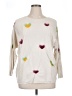Aaeda Hearts Ivory Pullover Sweater Size 1X - photo 1