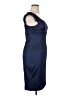 Evan Picone Solid Blue Cocktail Dress Size 14 - photo 4
