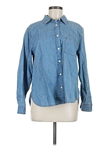 Ann Taylor LOFT Long Sleeve Button-Down Shirt (view 1)
