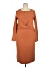Nine West Solid Orange Cocktail Dress Size XXL - photo 1