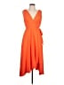 DKNY 100% Polyester Orange Cocktail Dress Size 10 - photo 1