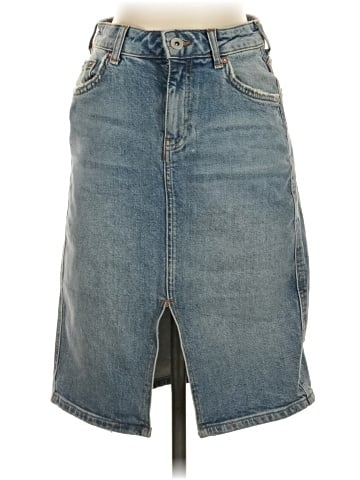 Pilcro and the Letterpress Denim Skirt (view 1)