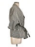 Talbots 100% Polyester Checkered-gingham Gray 3/4 Sleeve Blouse Size L - photo 4