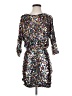 Boston Proper Metallic Silver Cocktail Dress Size 2 - photo 1