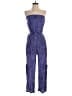 Tiare Hawaii 100% Rayon Tweed Blue Jumpsuit Size M - photo 1