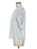 Democracy Graphic Blue Silver 3/4 Sleeve Blouse Size M - photo 5