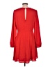 Express 100% Polyester Solid Red Casual Dress Size L - photo 2
