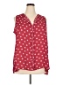 Bobeau 100% Polyester Polka Dots Red Sleeveless Blouse Size 2X - photo 1