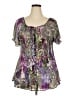 DressBarn 100% Polyester Purple Short Sleeve Blouse Size 18 - photo 1
