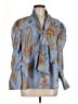 Gretchen Scott Designs Paisley Blue Long Sleeve Blouse Size M - photo 1