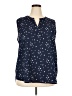 Papermoon 100% Polyester Stars Blue Sleeveless Blouse Size 3X - photo 1