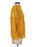 INA 100% Polyester Yellow 3/4 Sleeve Blouse Size S - photo 4
