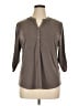 Ellen Tracy Gray 3/4 Sleeve Blouse Size XL - photo 1