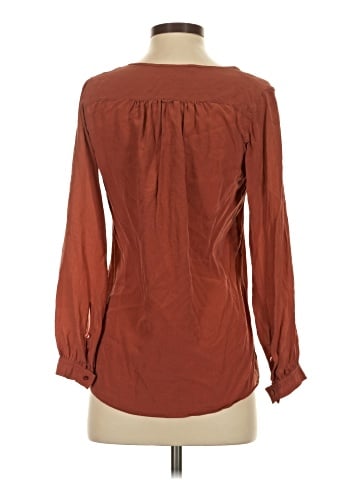 Lie Long Sleeve Silk Top (view 2)