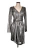 Entro Metallic Silver Cocktail Dress Size L - photo 1