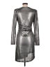 Entro Metallic Silver Cocktail Dress Size L - photo 2