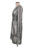 Entro Metallic Silver Cocktail Dress Size L - photo 5