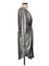 Entro Metallic Silver Cocktail Dress Size L - photo 4