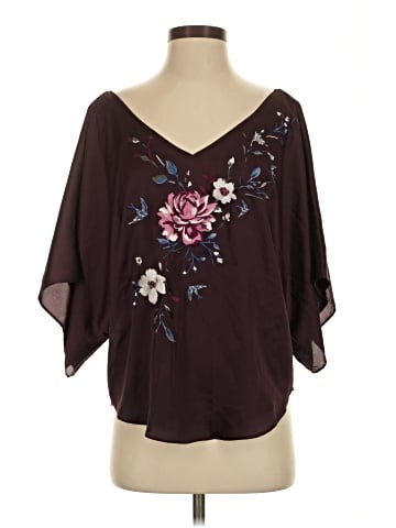 White House Black Market 3/4 Sleeve Blouse (view 1)
