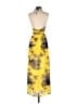 Guess 100% Polyester Print Yellow Casual Dress Size XS - photo 2