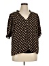 Sanctuary 100% Polyester Polka Dots Black 3/4 Sleeve Blouse Size 1X - photo 1