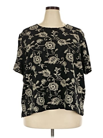 Susan Graver Short Sleeve Blouse (view 1)