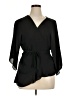 ASOS 100% Polyester Black 3/4 Sleeve Blouse Size 14 - photo 1
