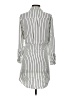 H&M Mama 100% Polyester Stripes Silver Gray Casual Dress Size S - photo 2