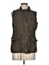 C'est Toi 100% Cotton Brown Sleeveless Button-Down Shirt Size L - photo 1