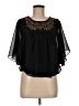 En Creme 100% Polyester Black 3/4 Sleeve Blouse Size M - photo 1