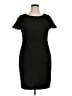 Glamour Solid Black Cocktail Dress Size 14 - photo 1