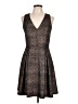 Everly Animal Print Brown Cocktail Dress Size L - photo 1