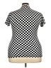 rue21 Checkered-gingham Black Short Sleeve Turtleneck Size 3X - photo 2