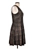 Everly Animal Print Brown Cocktail Dress Size L - photo 4