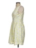 Maison Jules 100% Polyester Print Yellow Casual Dress Size S - photo 5