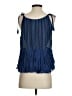 Akemi + Kin 100% Polyester Stripes Blue Sleeveless Blouse Size XS - photo 2