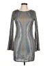Thirty/Thirty Metallic Silver Cocktail Dress Size L - photo 1