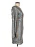Thirty/Thirty Metallic Silver Cocktail Dress Size L - photo 4