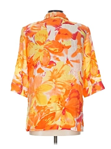 TanJay 3/4 Sleeve Silk Top (view 2)