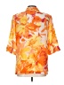 TanJay 100% Silk Tropical Orange 3/4 Sleeve Silk Top Size 12 - photo 2