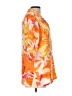TanJay 100% Silk Tropical Orange 3/4 Sleeve Silk Top Size 12 - photo 4