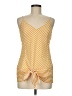 Gold Hawk 100% Silk Yellow Sleeveless Top Size M - photo 1