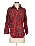 Minkpink 100% Cotton Plaid Red 3/4 Sleeve Button-Down Shirt Size XS - photo 1
