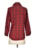 Minkpink 100% Cotton Plaid Red 3/4 Sleeve Button-Down Shirt Size XS - photo 2