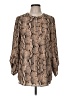 Chaus 100% Polyester Animal Print Brown Long Sleeve Blouse Size M - photo 1