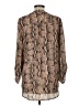 Chaus 100% Polyester Animal Print Brown Long Sleeve Blouse Size M - photo 2