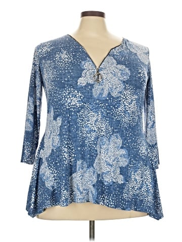 Paprika 3/4 Sleeve Blouse (view 1)