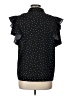Mod Ref 100% Polyester Polka Dots Black Short Sleeve Blouse Size L - photo 2