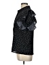 Mod Ref 100% Polyester Polka Dots Black Short Sleeve Blouse Size L - photo 5